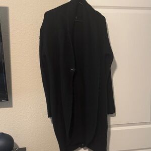 One A Black Open Knit Cardigan